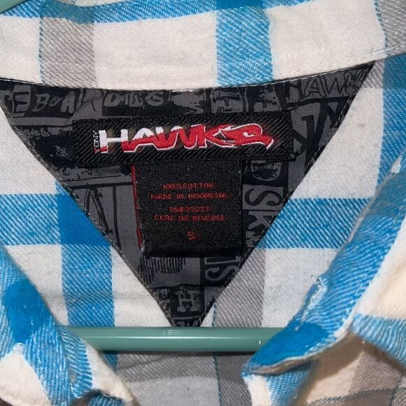 Mens Hawk brand button up flannel size small - Picture 2 of 3